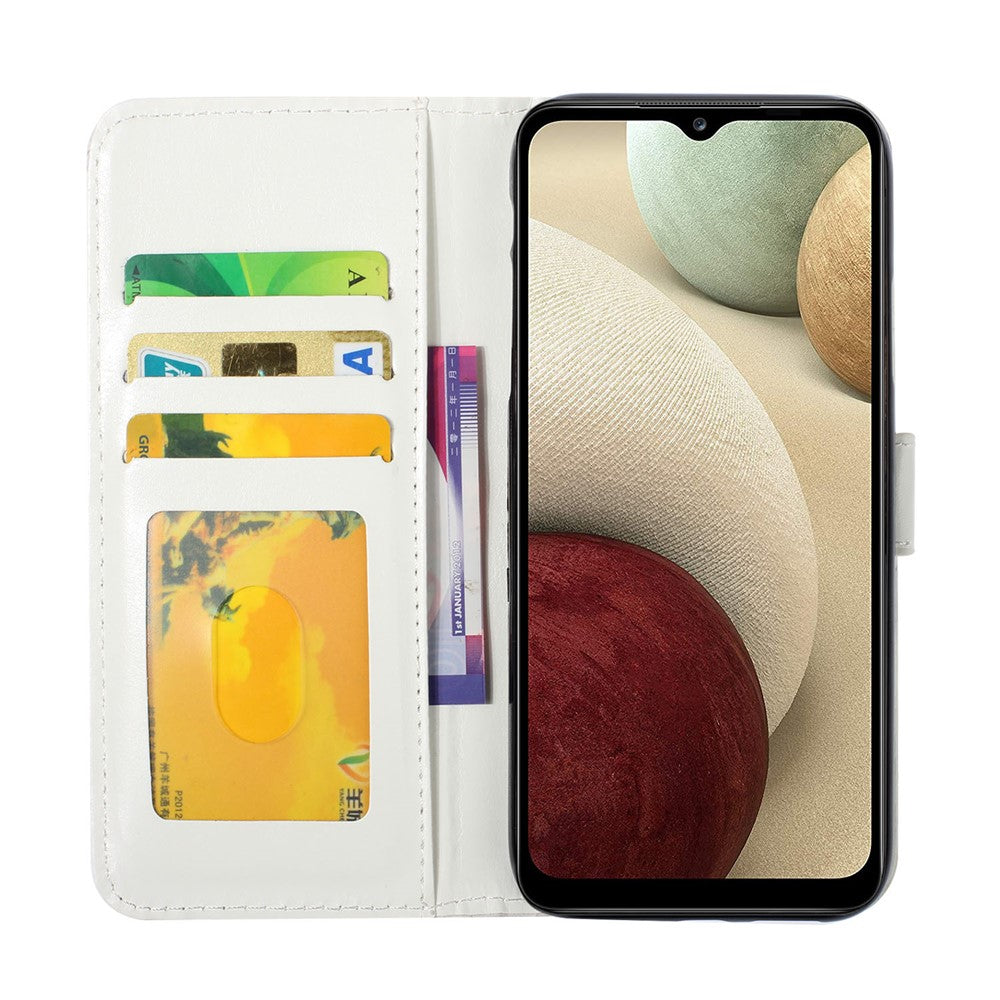 3D-mönstertryck PU-läder flip-plånboksfodral med stativ, magnetisk stängning, skyddande fodral till Samsung Galaxy A12