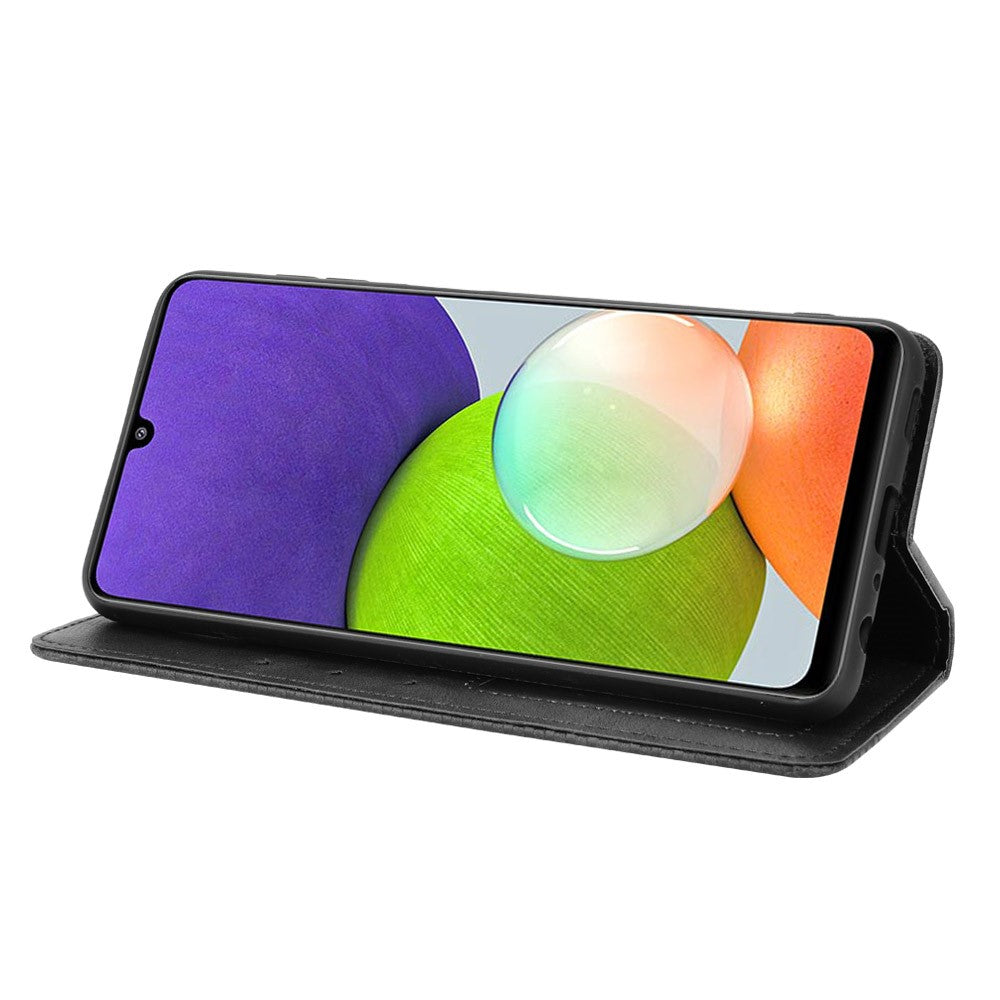 Pungetui i vintage-stil til Samsung Galaxy A22 4G (EU-version)