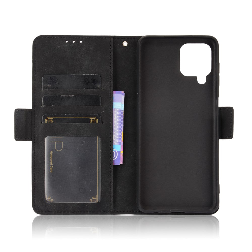 Wallet Stand Leather Phone Case Cover with Multiple Card Slots for Samsung Galaxy A22 4G (EU Version)