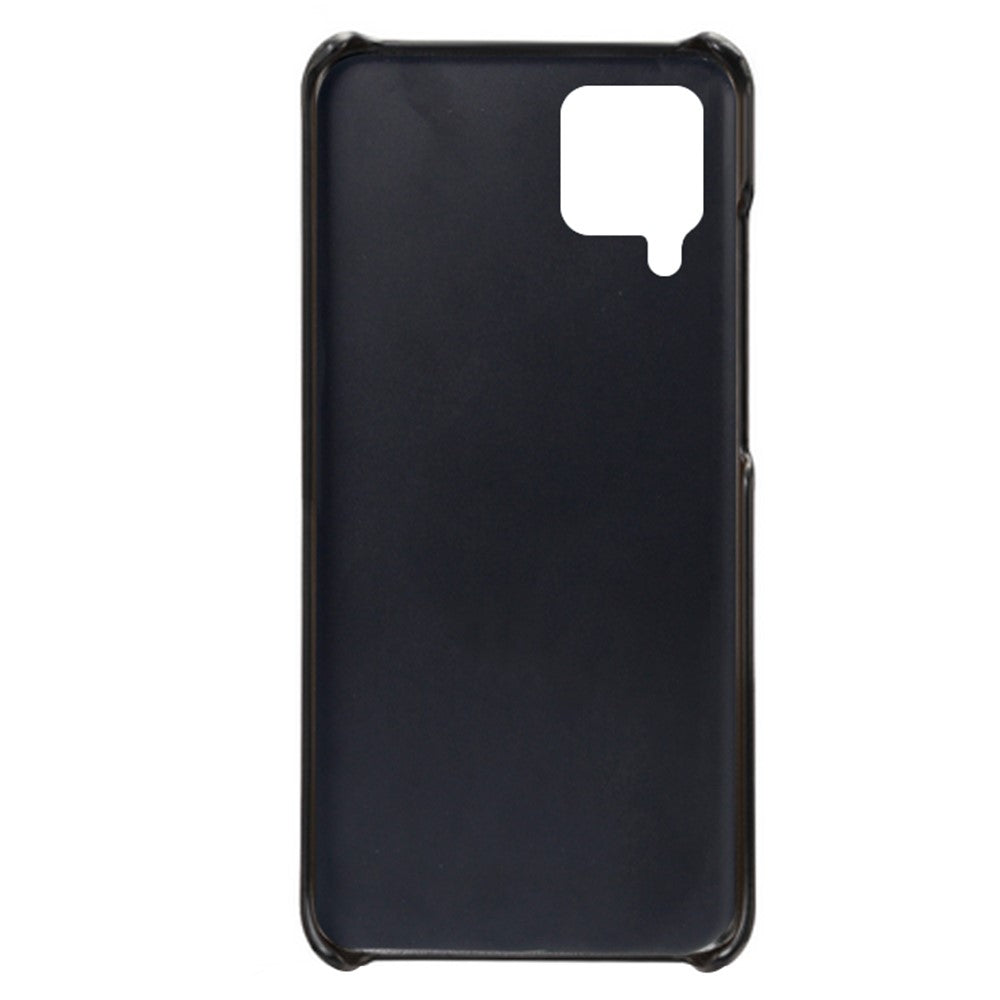 Anti-Drop PU-læderbelagt hårdt PC-cover med dobbelte kortlommer designet til Samsung Galaxy A22 4G (EU-version)