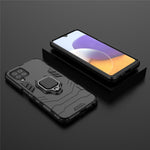 PC TPU Hybrid Phone Case Cover with Ring Holder Kickstand for Samsung Galaxy A22 4G (EU Version)