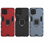 PC TPU Hybrid Phone Case Cover with Ring Holder Kickstand for Samsung Galaxy A22 4G (EU Version)
