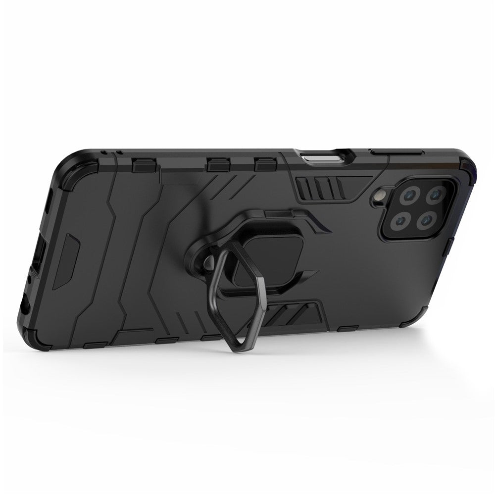 PC TPU Hybrid Phone Case Cover with Ring Holder Kickstand for Samsung Galaxy A22 4G (EU Version)