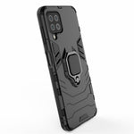 PC TPU Hybrid Phone Case Cover with Ring Holder Kickstand for Samsung Galaxy A22 4G (EU Version)