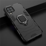 PC TPU Hybrid Phone Case Cover with Ring Holder Kickstand for Samsung Galaxy A22 4G (EU Version)