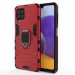 PC TPU Hybrid Phone Case Cover with Ring Holder Kickstand for Samsung Galaxy A22 4G (EU Version)