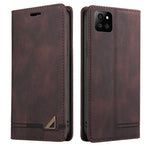 GQ.UTROBE Auto-absorbed Leather Wallet Phone Case with Anti-theft Swiping Design for Samsung Galaxy A22 5G (EU Version)