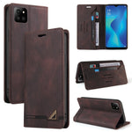 GQ.UTROBE Auto-absorbed Leather Wallet Phone Case with Anti-theft Swiping Design for Samsung Galaxy A22 5G (EU Version)