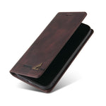 GQ.UTROBE Auto-absorbed Leather Wallet Phone Case with Anti-theft Swiping Design for Samsung Galaxy A22 5G (EU Version)