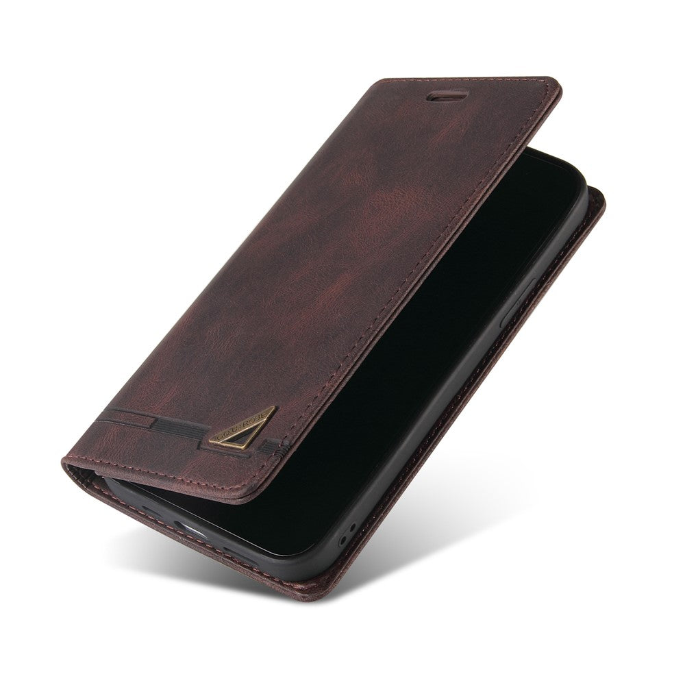 GQ.UTROBE Auto-absorbed Leather Wallet Phone Case with Anti-theft Swiping Design for Samsung Galaxy A22 5G (EU Version)