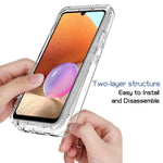 Clear Slim Protective Detachable 2-in-1 Cover Designed Transparent Anti-Scratch PC+TPU Phone Case for Samsung Galaxy A32 4G