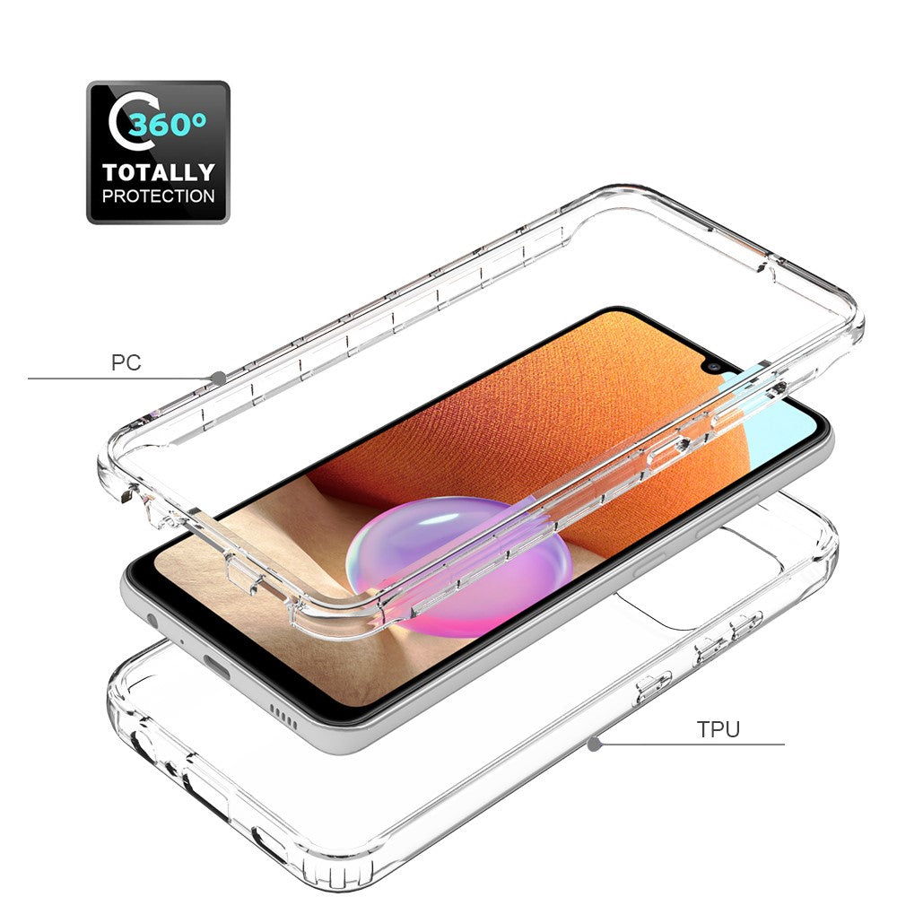 Clear Slim Protective Detachable 2-in-1 Cover Designed Transparent Anti-Scratch PC+TPU Phone Case for Samsung Galaxy A32 4G