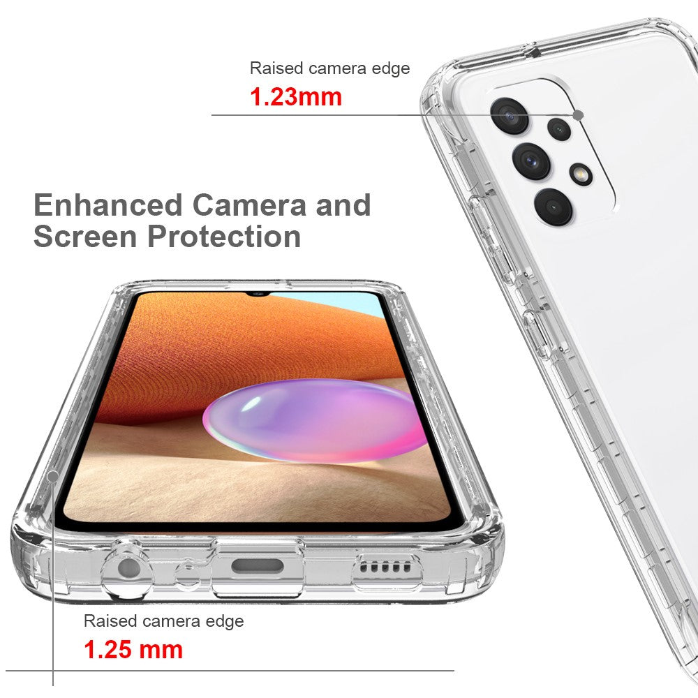 Clear Slim Protective Detachable 2-in-1 Cover Designed Transparent Anti-Scratch PC+TPU Phone Case for Samsung Galaxy A32 4G
