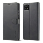 LC.IMEEKE Fuld Beskyttelse Pungdesign Læder Telefon Stand Etui til Samsung Galaxy A22 5G (EU Version)