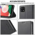 LC.IMEEKE Fuld Beskyttelse Pungdesign Læder Telefon Stand Etui til Samsung Galaxy A22 5G (EU Version)
