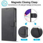 LC.IMEEKE Fuld Beskyttelse Pungdesign Læder Telefon Stand Etui til Samsung Galaxy A22 5G (EU Version)