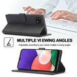 LC.IMEEKE Fuld Beskyttelse Pungdesign Læder Telefon Stand Etui til Samsung Galaxy A22 5G (EU Version)