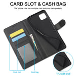 LC.IMEEKE Fuld Beskyttelse Pungdesign Læder Telefon Stand Etui til Samsung Galaxy A22 5G (EU Version)