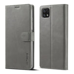 LC.IMEEKE Fuld Beskyttelse Pungdesign Læder Telefon Stand Etui til Samsung Galaxy A22 5G (EU Version)