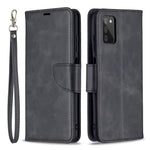 Pure Color Leather Wallet Case with Stand Design for Samsung Galaxy A03s (166.5mm)
