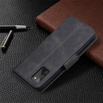 Pure Color Leather Wallet Case with Stand Design for Samsung Galaxy A03s (166.5mm)