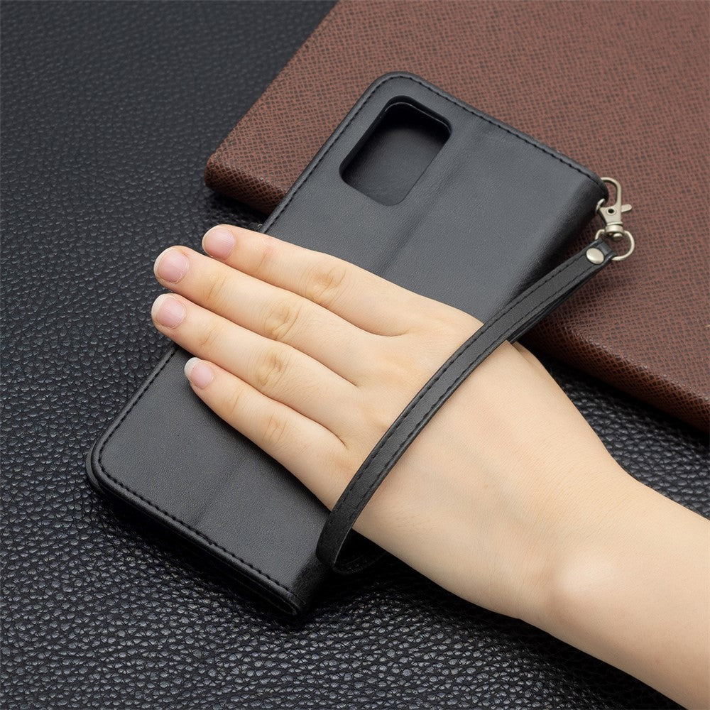 Pure Color Leather Wallet Case with Stand Design for Samsung Galaxy A03s (166.5mm)