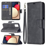 Pure Color Leather Wallet Case with Stand Design for Samsung Galaxy A03s (166.5mm)