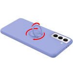 Flydende silikone-ring-kickstand-design telefonbeskyttelsescover med strop til Samsung Galaxy S21+ 5G