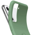 Flydende silikone-ring-kickstand-design telefonbeskyttelsescover med strop til Samsung Galaxy S21+ 5G