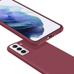 Flydende silikone-ring-kickstand-design telefonbeskyttelsescover med strop til Samsung Galaxy S21+ 5G