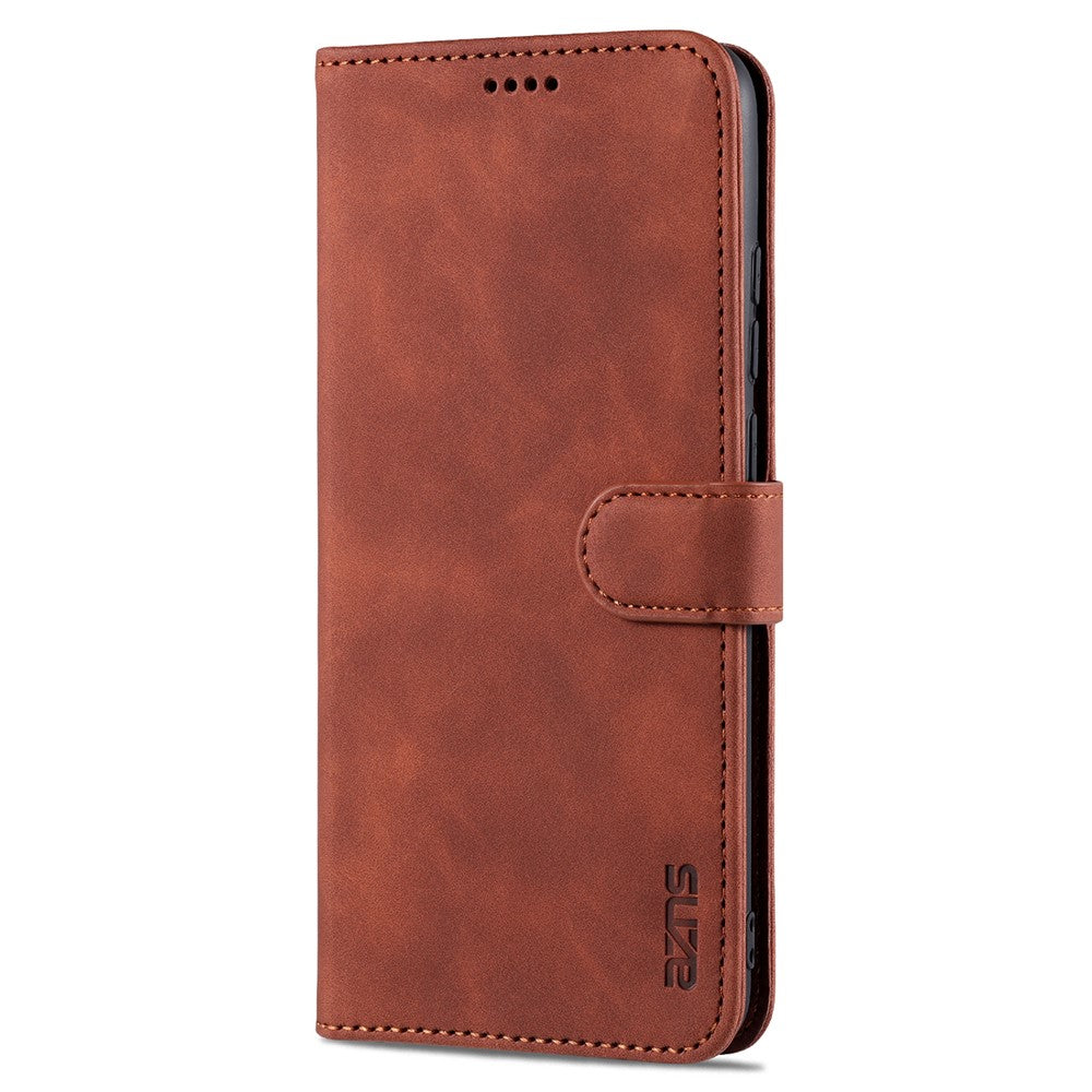 AZNS PU Leather Wallet Stand Protective Phone Cover Case for Samsung Galaxy A02s (166.5mm)