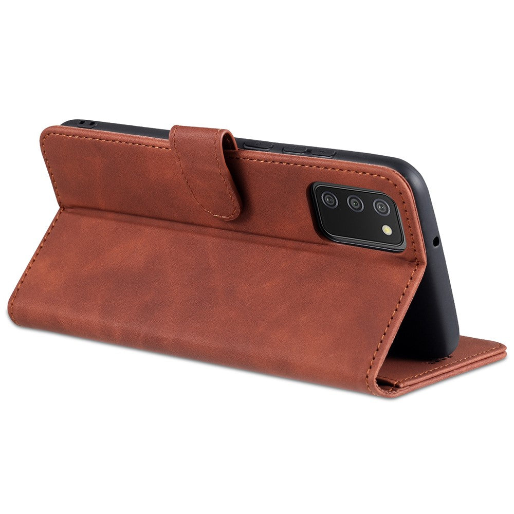 AZNS PU Leather Wallet Stand Protective Phone Cover Case for Samsung Galaxy A02s (166.5mm)