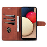 AZNS PU Leather Wallet Stand Protective Phone Cover Case for Samsung Galaxy A02s (166.5mm)