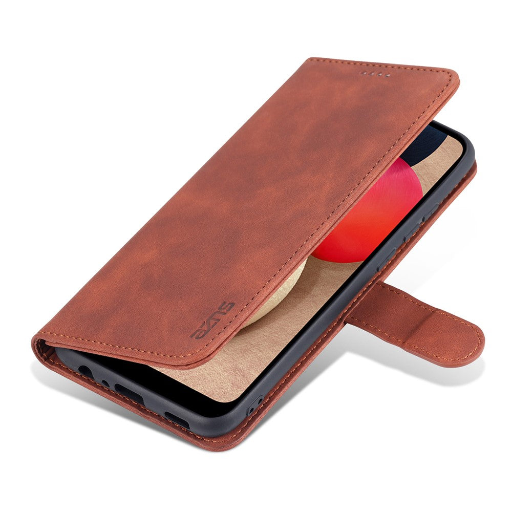 AZNS PU Leather Wallet Stand Protective Phone Cover Case for Samsung Galaxy A02s (166.5mm)