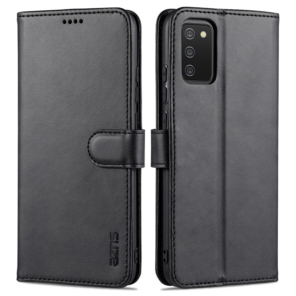 AZNS PU Leather Wallet Stand Protective Phone Cover Case for Samsung Galaxy A02s (166.5mm)
