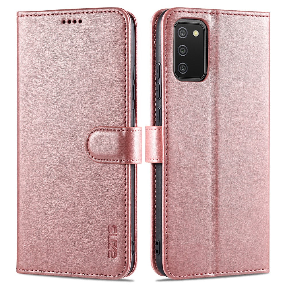 AZNS PU Leather Wallet Stand Protective Phone Cover Case for Samsung Galaxy A02s (166.5mm)