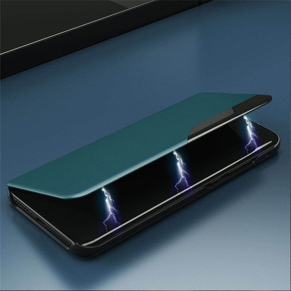 Etui med vindue i PU-læder til Samsung Galaxy A22 5G (EU-version)