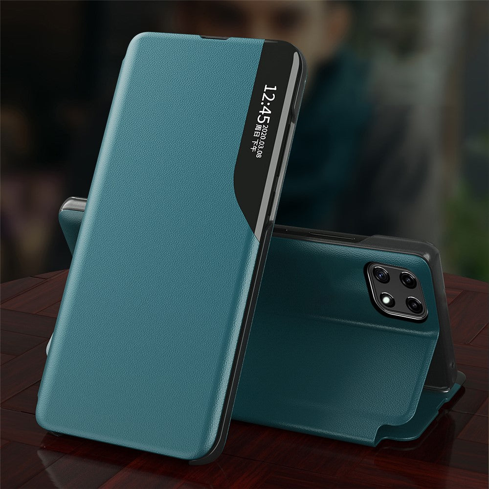 Etui med vindue i PU-læder til Samsung Galaxy A22 5G (EU-version)