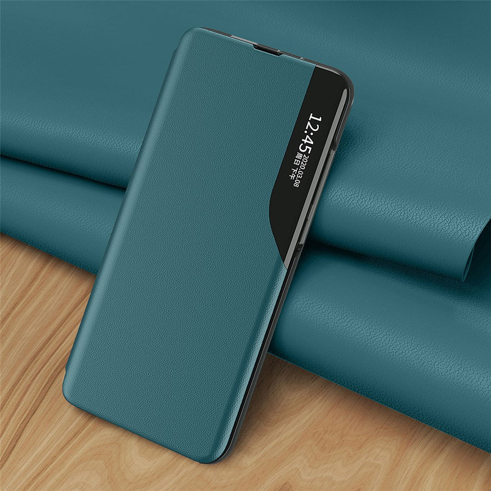 Etui med vindue i PU-læder til Samsung Galaxy A22 5G (EU-version)