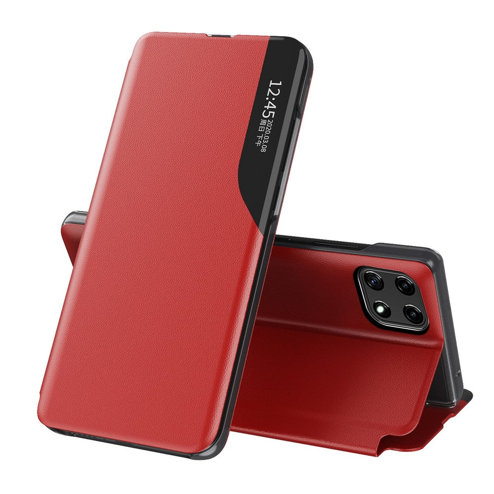 Etui med vindue i PU-læder til Samsung Galaxy A22 5G (EU-version)
