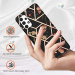Flower Pattern 2.0mm IMD IML Electroplating Marble Cover Shell TPU Phone Case for Samsung Galaxy A32 5G/M32 5G