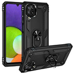 PC + TPU Combo Hybrid Phone Shell Drop-resistant Cover with Ring Kickstand for Samsung Galaxy A22 4G (EU Version)