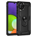 PC + TPU Combo Hybrid Phone Shell Drop-resistant Cover with Ring Kickstand for Samsung Galaxy A22 4G (EU Version)