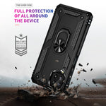 PC + TPU Combo Hybrid Phone Shell Drop-resistant Cover with Ring Kickstand for Samsung Galaxy A22 4G (EU Version)