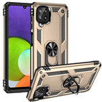 PC + TPU Combo Hybrid Phone Shell Drop-resistant Cover with Ring Kickstand for Samsung Galaxy A22 4G (EU Version)