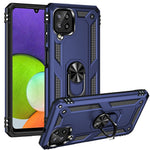 PC + TPU Combo Hybrid Phone Shell Drop-resistant Cover with Ring Kickstand for Samsung Galaxy A22 4G (EU Version)