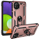 PC + TPU Combo Hybrid Phone Shell Drop-resistant Cover with Ring Kickstand for Samsung Galaxy A22 4G (EU Version)