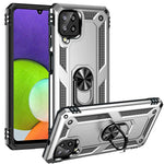 PC + TPU Combo Hybrid Phone Shell Drop-resistant Cover with Ring Kickstand for Samsung Galaxy A22 4G (EU Version)