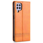 AZNS Premium PU Leather Auto-absorbed Magnetic Closure Stand Function Wallet Flip Cover for Samsung Galaxy A22 4G (EU Version)