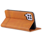 AZNS Premium PU Leather Auto-absorbed Magnetic Closure Stand Function Wallet Flip Cover for Samsung Galaxy A22 4G (EU Version)